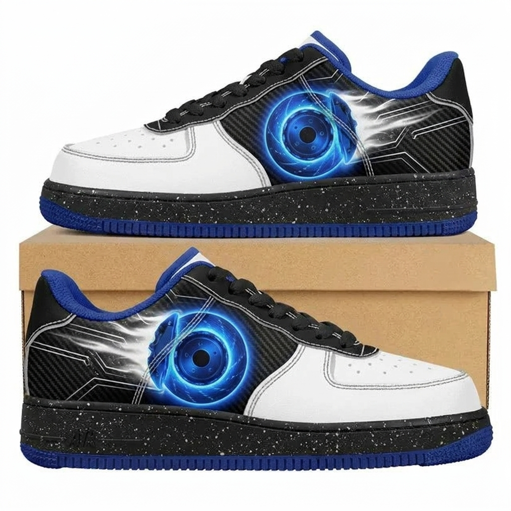 Blue Hour Brake Glow Design Shoes F1
