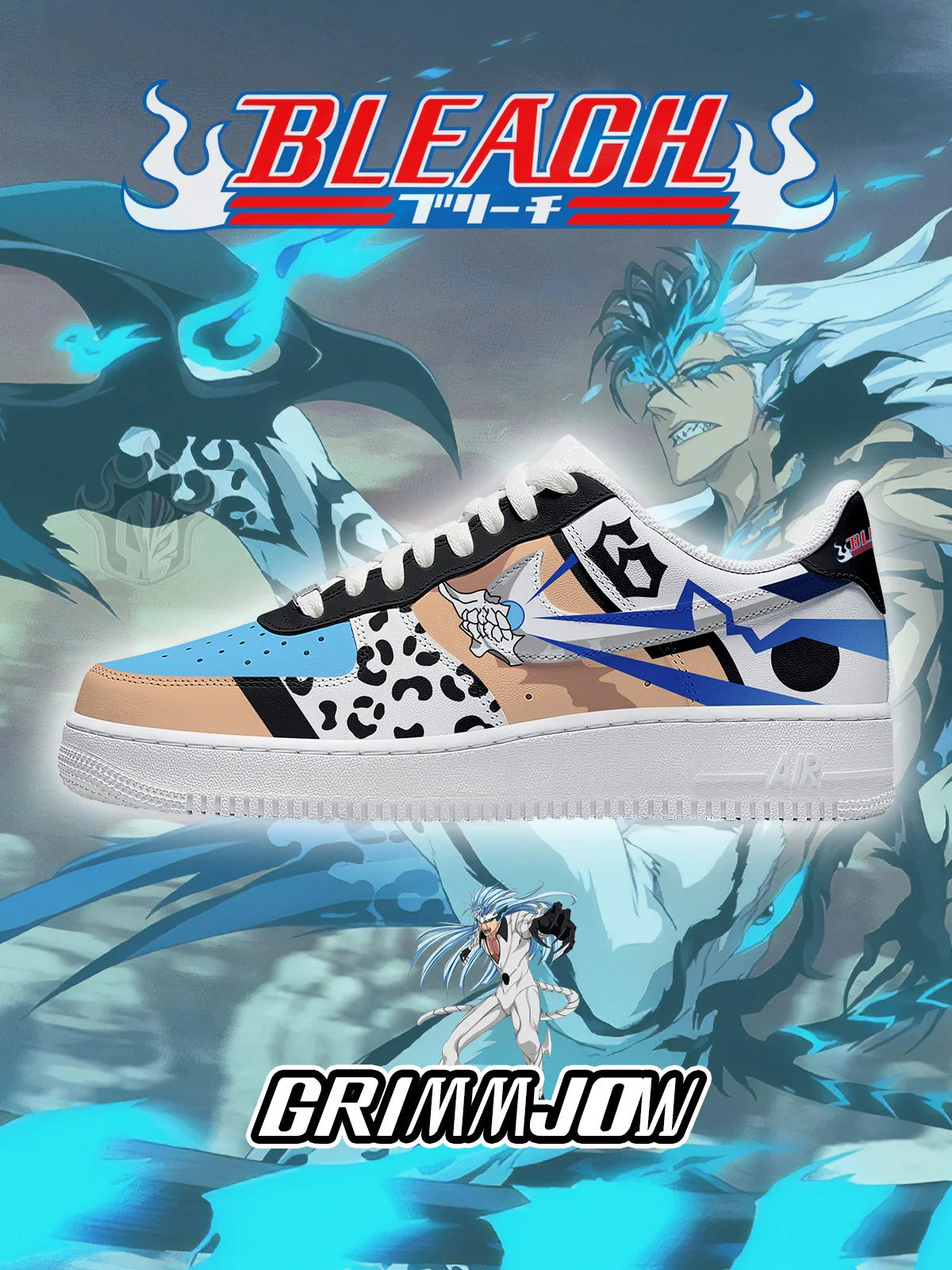 Grimmjow limited edition Design Shoes F1