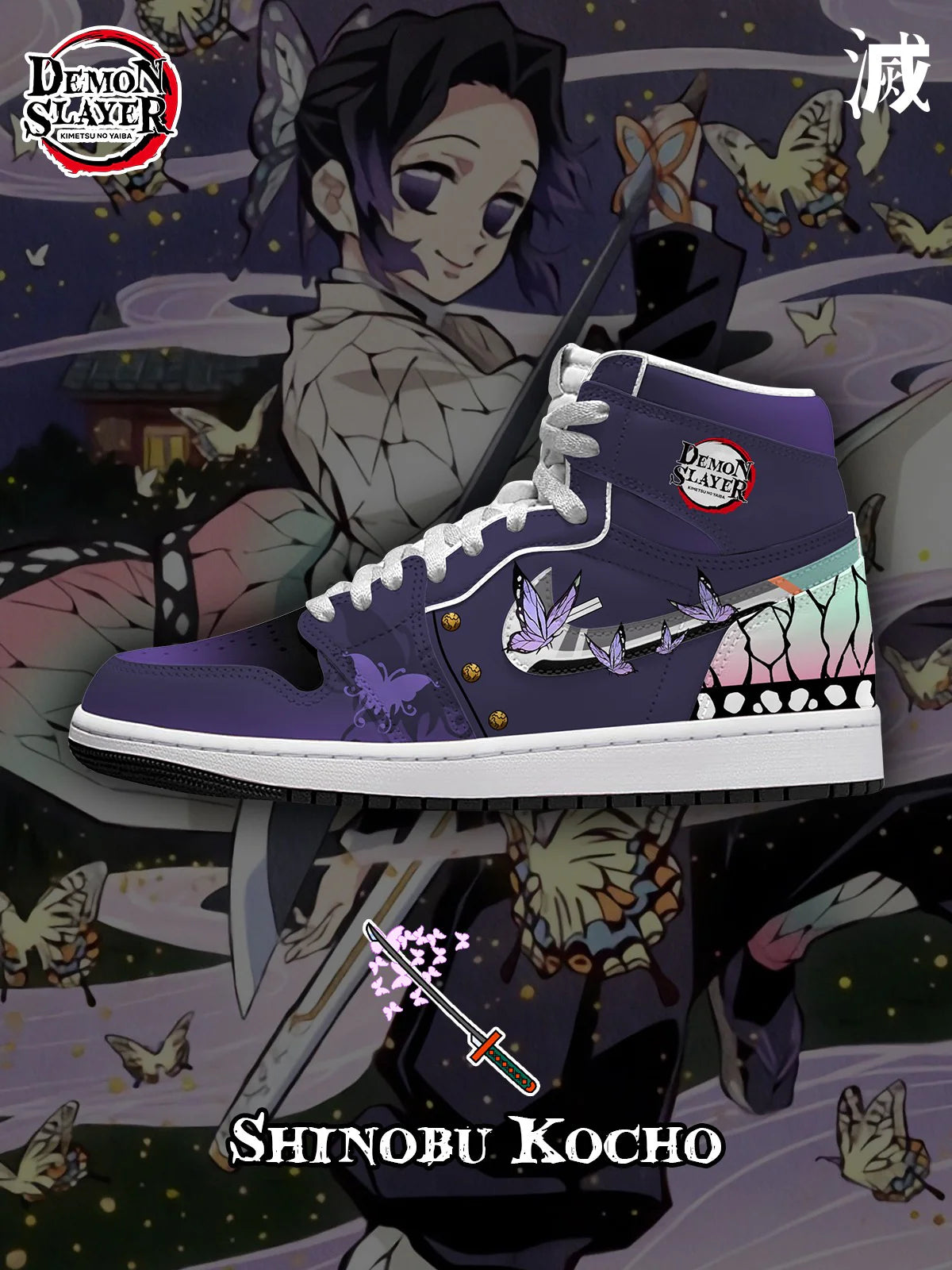 Shinobu (Adult and kids size available) Limited Edition Design Shoes J1