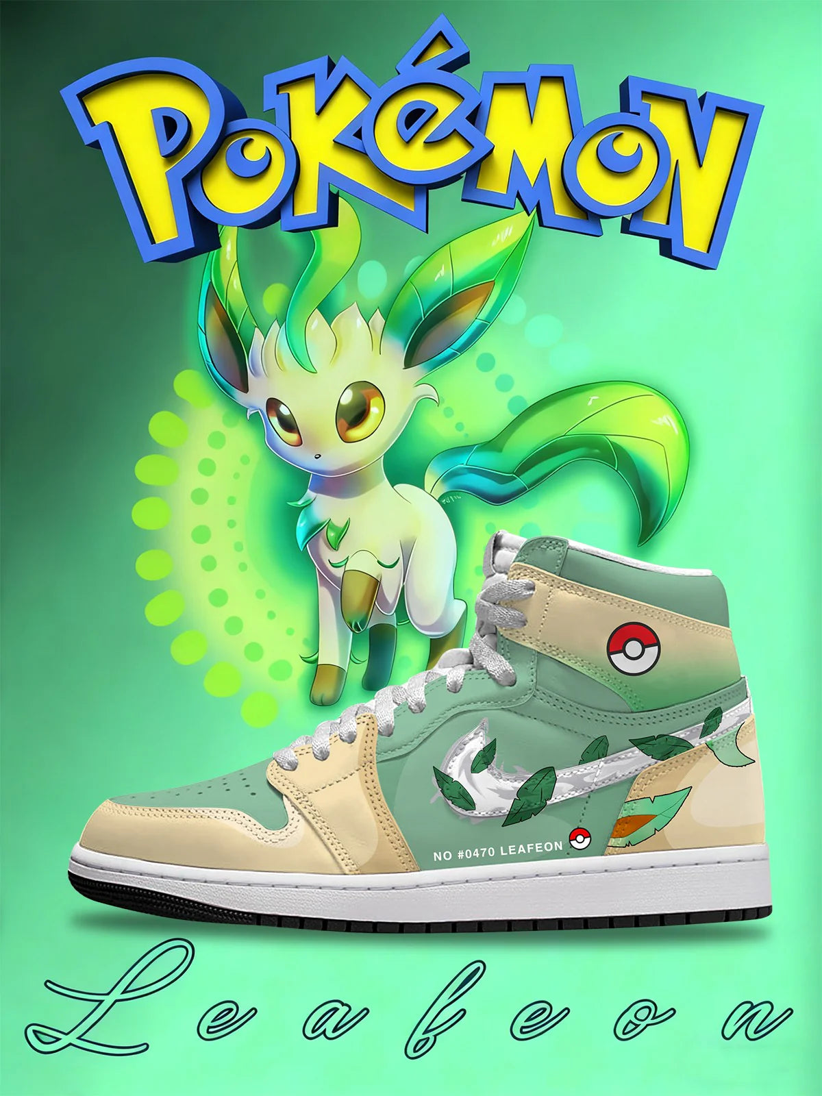 Leafeon (Adult and kids size available) Limited Edition Design Shoes J1