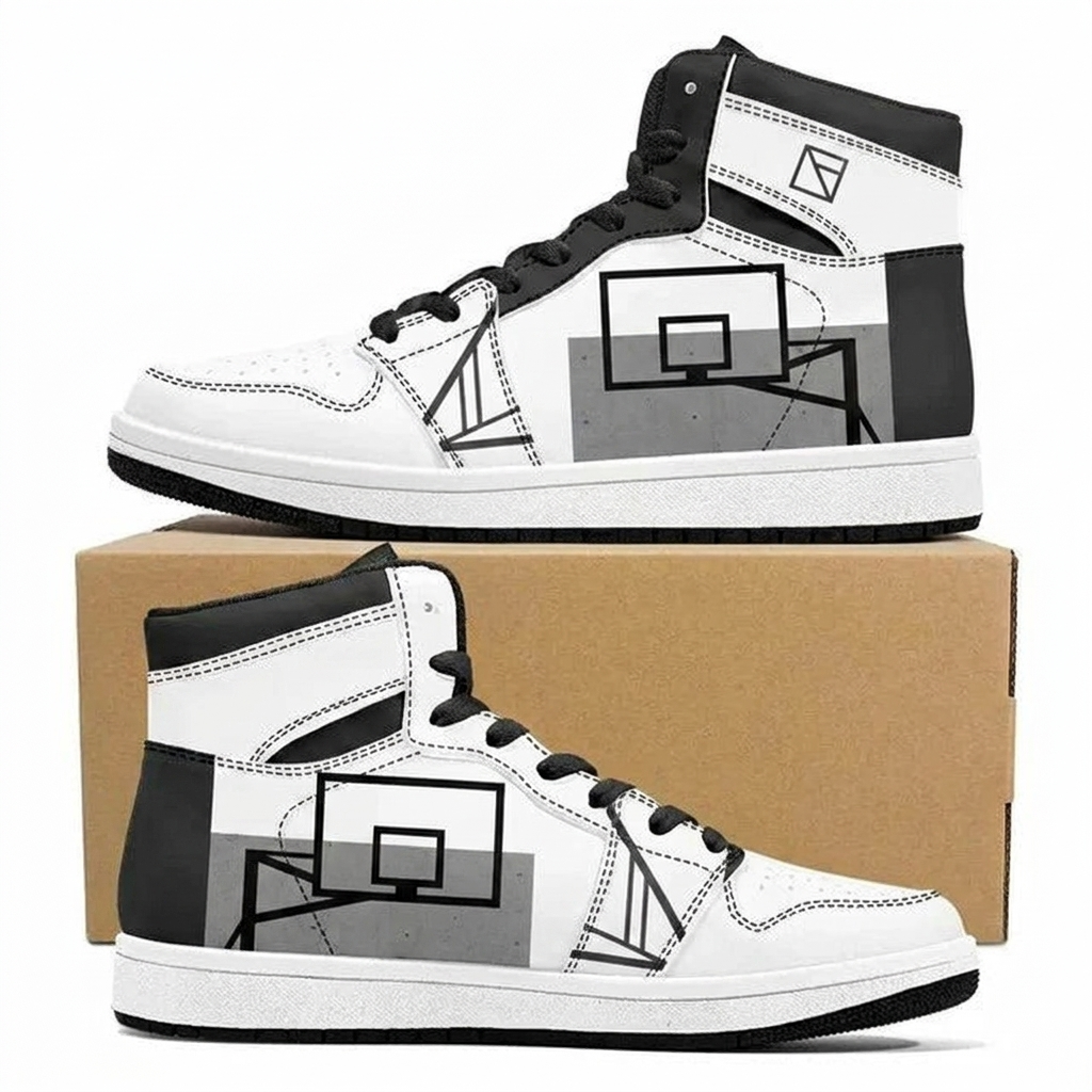 Backboard Concrete Lock Design Shoes J1