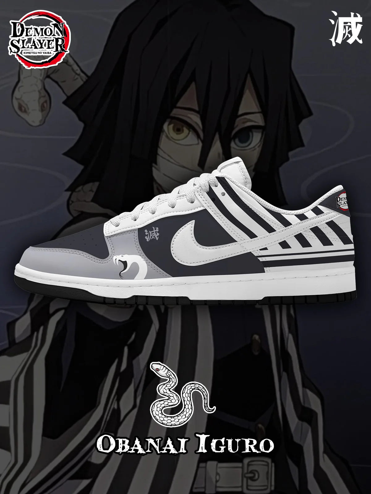 Obanai Iguro Design Shoes J1 Low Top