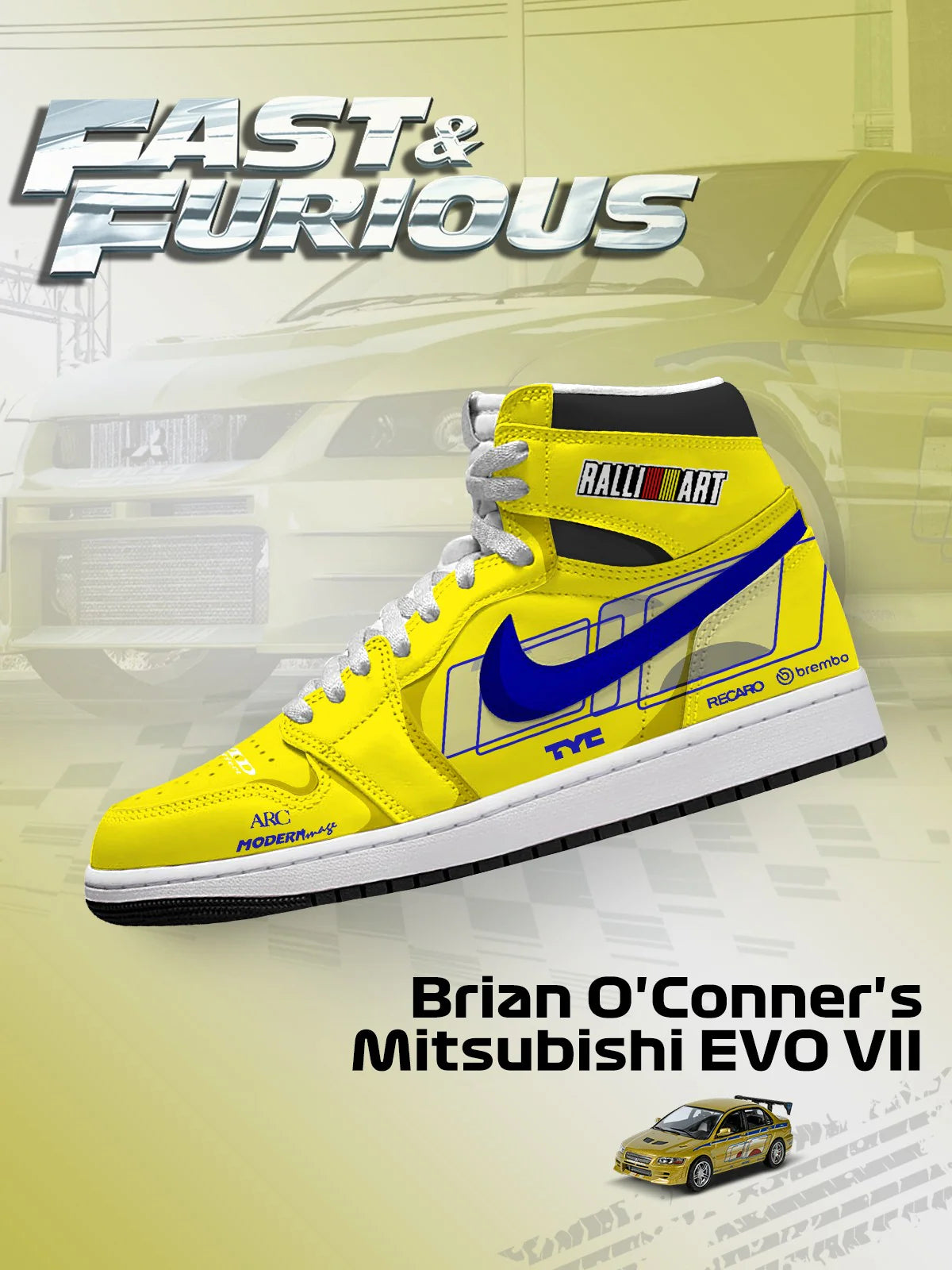 Brian O'Conner's EVO VII Design Shoes J1