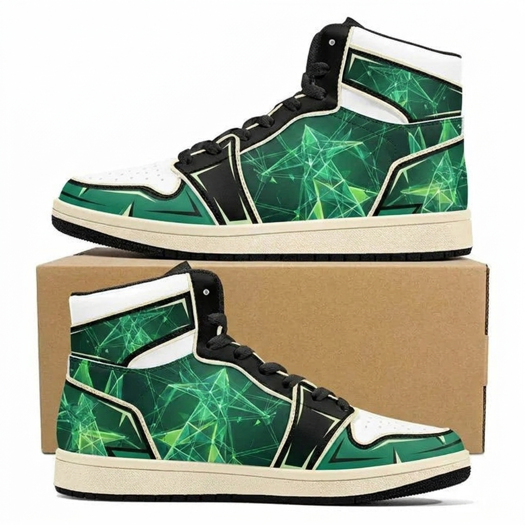 Emerald Quirk Lattice Design Shoes J1