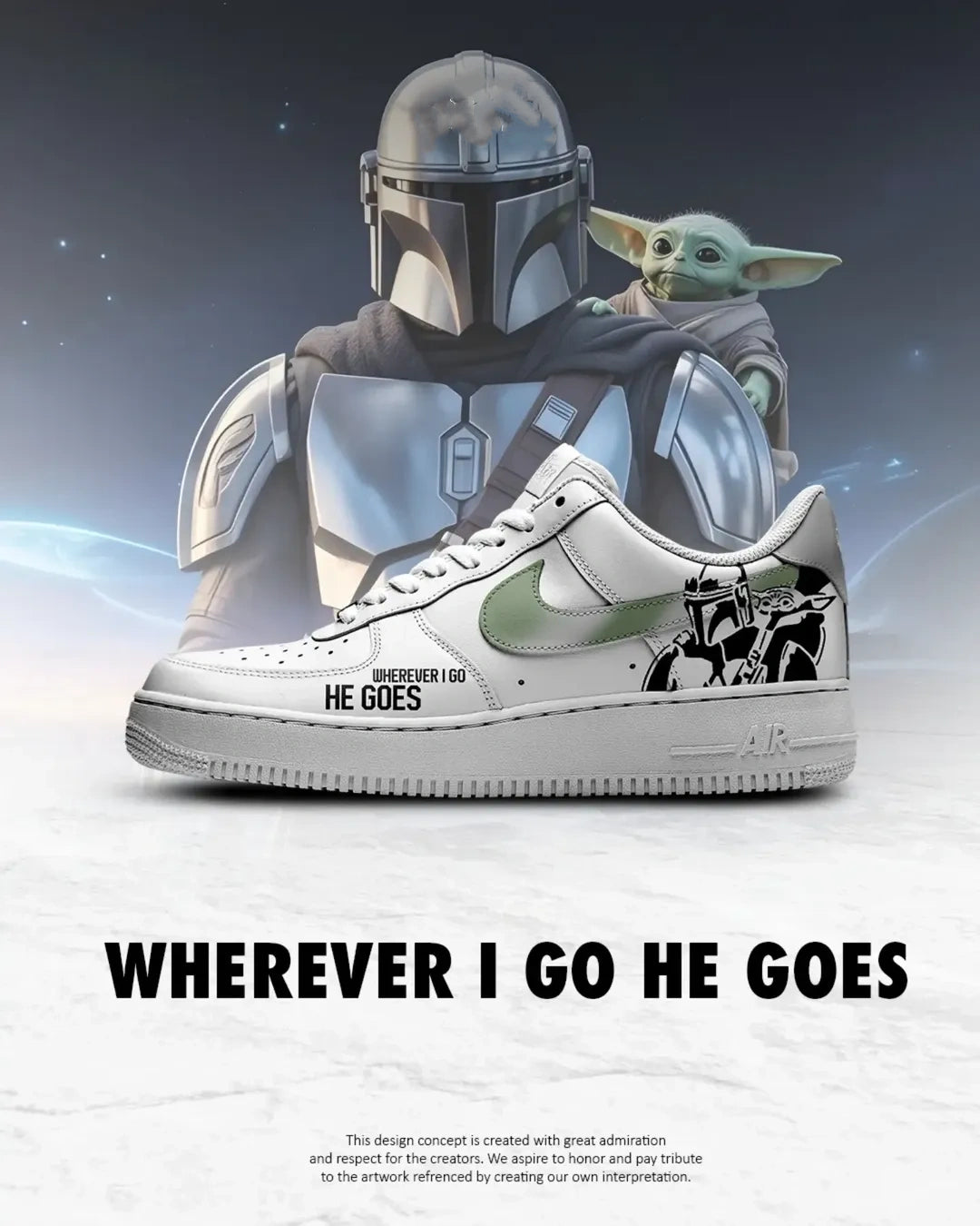 Wherever I go he goes Design Shoes F1