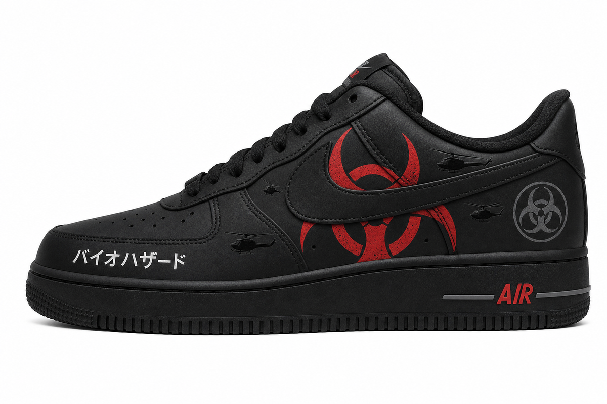 Biohazard Symbol Design Shoes F1