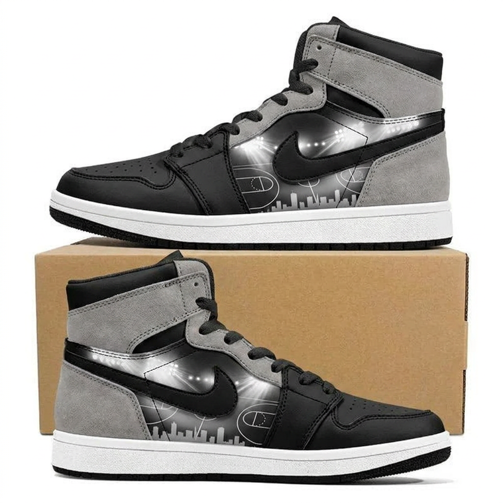 Garden Blackout Burst Design Shoes J1