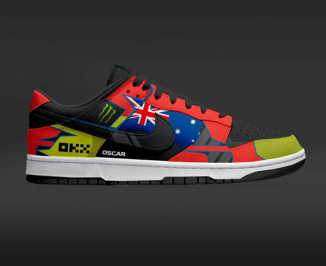 Oscar Piastri Helmet F1 Design Shoes J1 Low Top