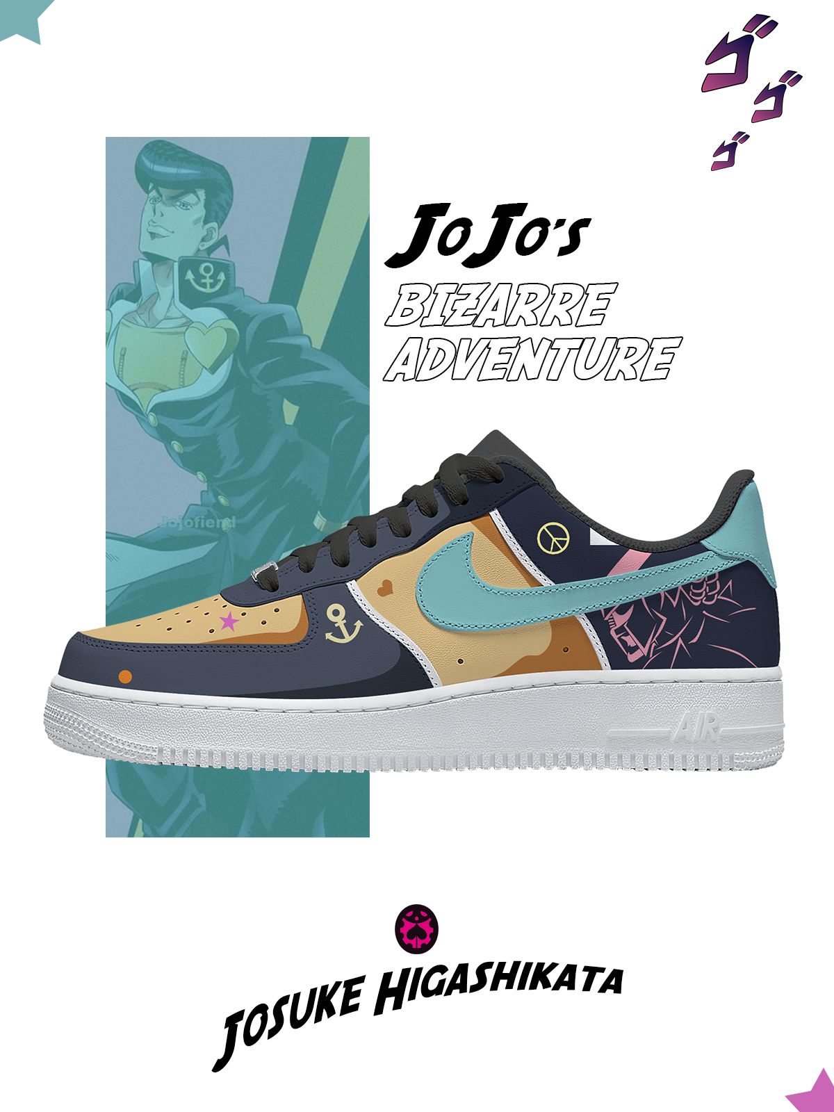 Josuke Higashikata Design Shoes F1