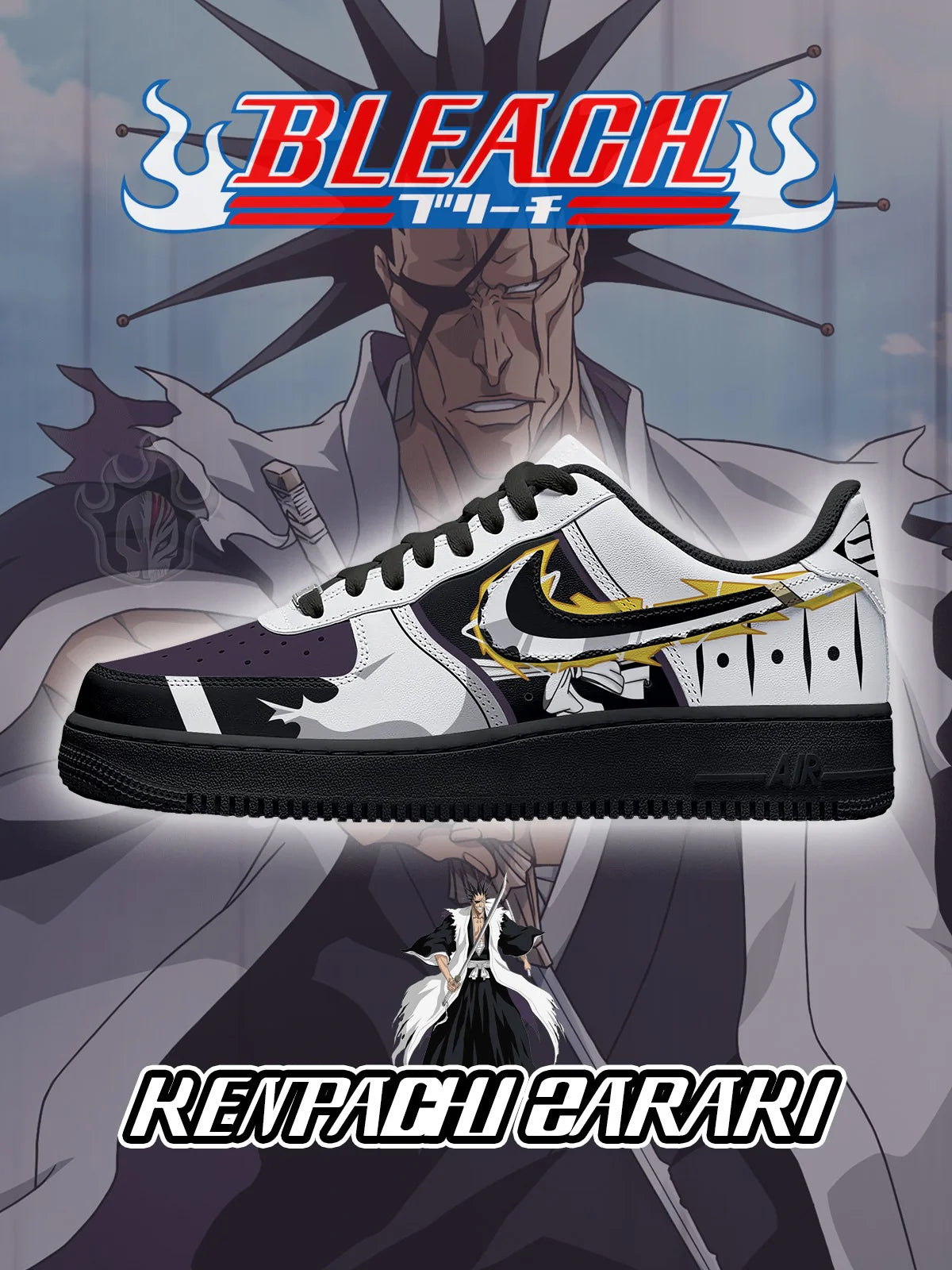Kenpachi Zaraki limited edition Design Shoes F1