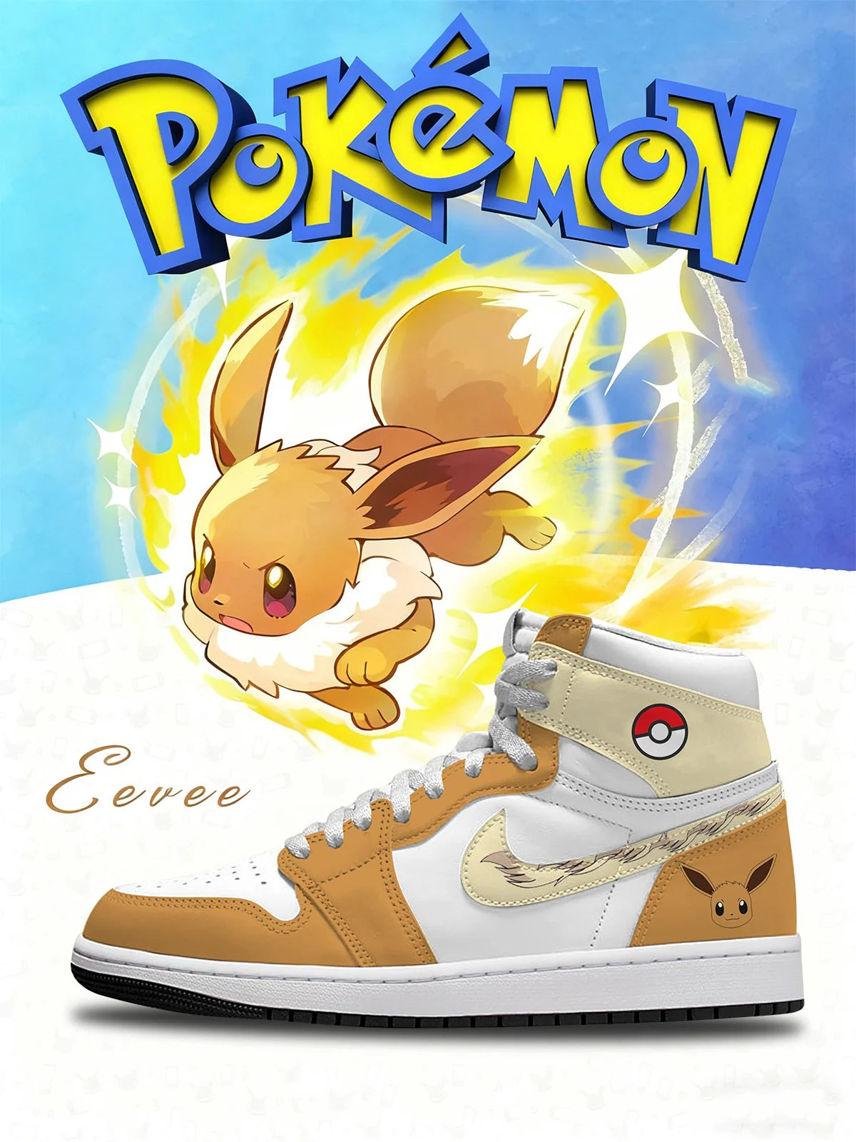 Eevee (Adult and kids size available) Limited Edition Design Shoes J1
