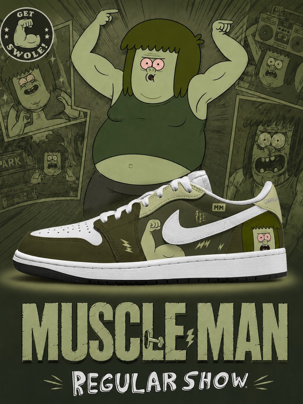 Muscle Man V.1 Design Shoes J1 Low Top