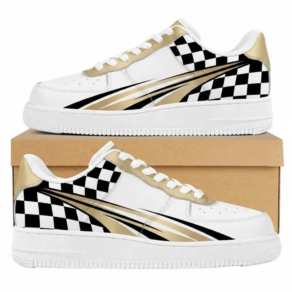 Checkered Afterburn Design Shoes F1