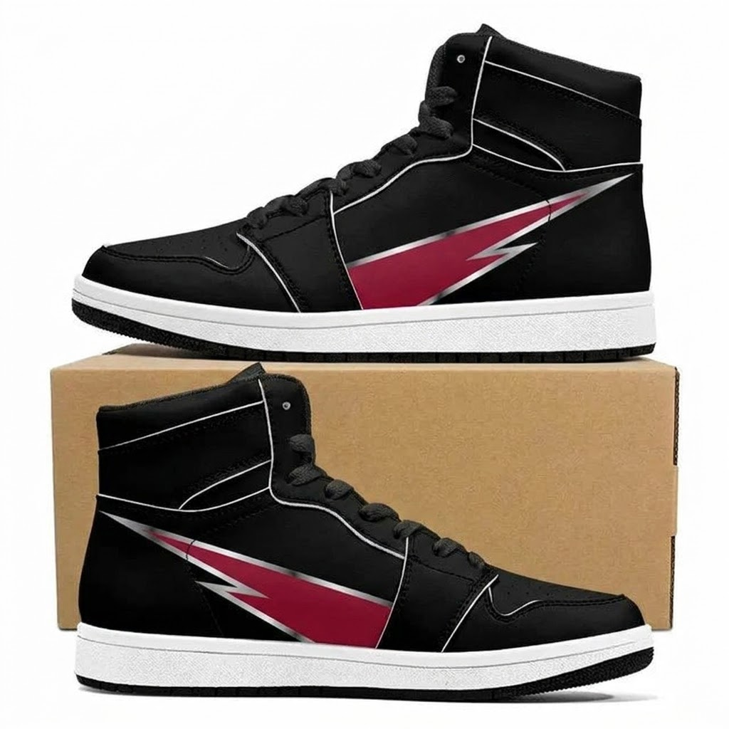 Crimson Rival Slash Design Shoes J1