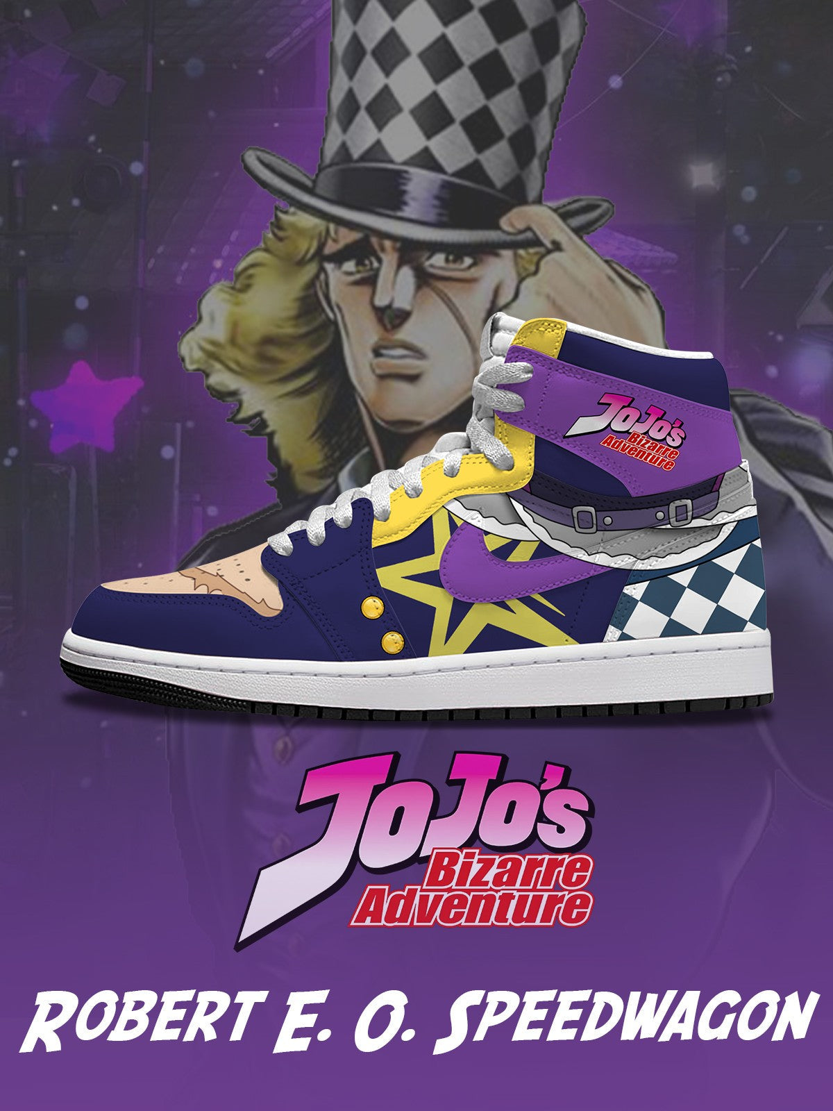 Robert E. O. Speedwagon V.2 Custom High-Top Sneakers Design Shoes J1