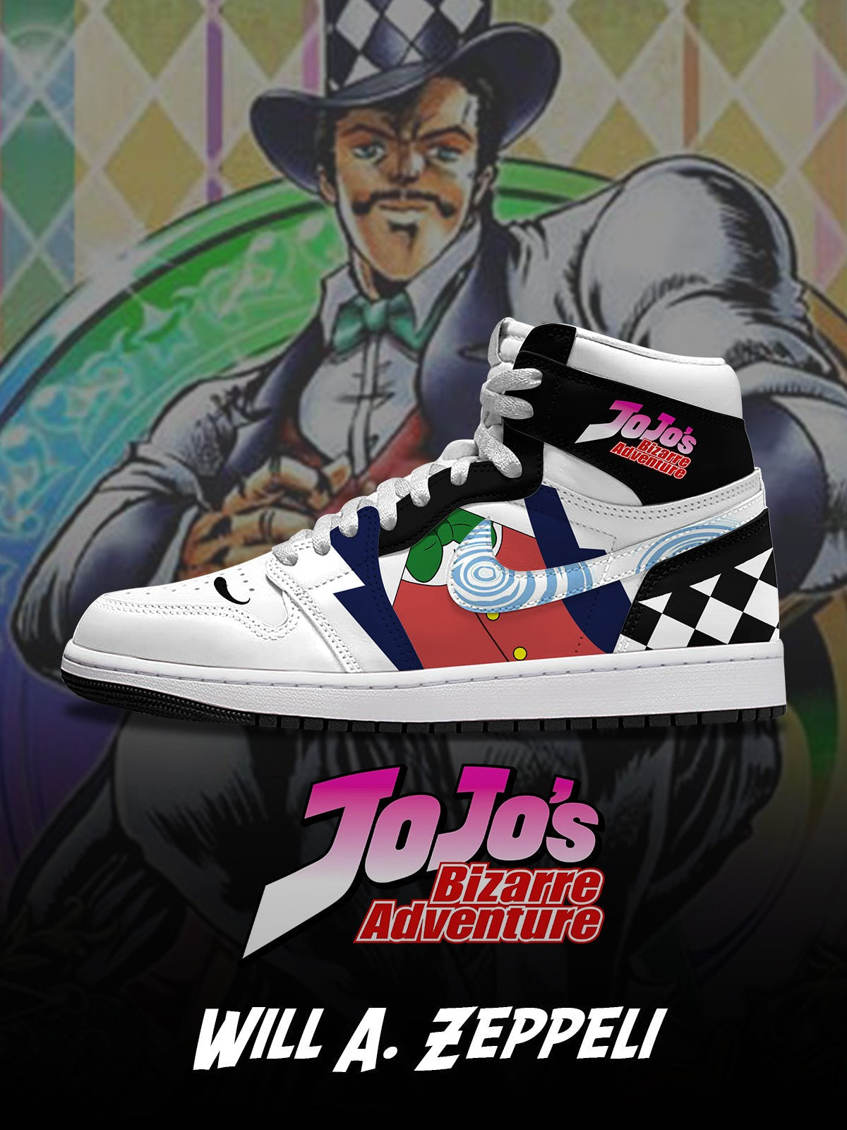 Will A. Zeppelipsd V.2 Custom High-Top Sneakers Design Shoes J1
