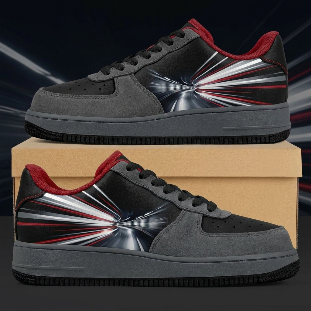 Tunnel Mirror Burst Design Shoes F1