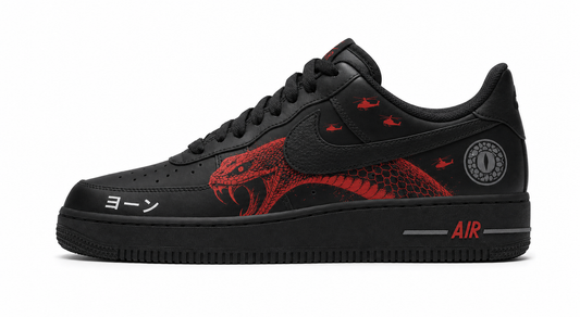 Yawn Giant Snake Design Shoes F1