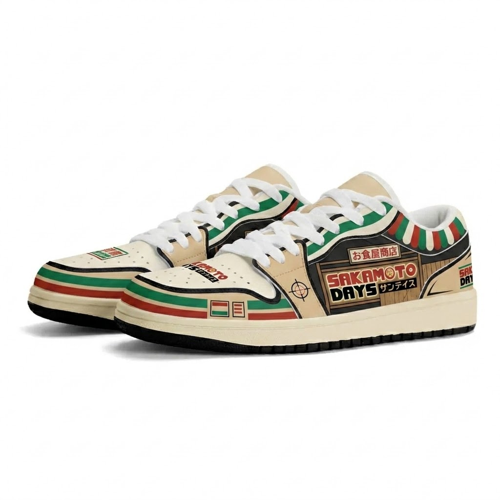 Retro Store Sign Design Shoes J1