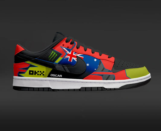 Oscar Piastri Helmet F1 Design Shoes J1 Low Top