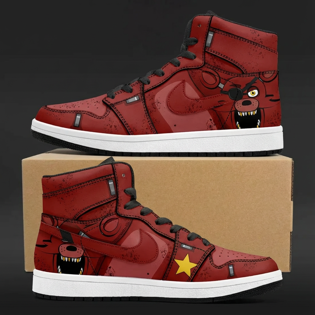 Foxy the Pirates (Adult and kids size available) Limited Edition Design Shoes J1